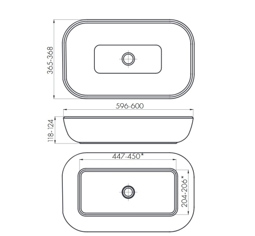 Раковина Sanita Luxe Infinity накладная 60 фото 4