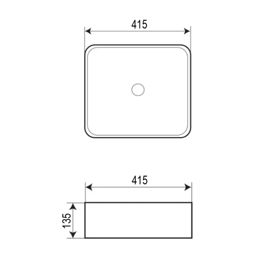 Раковина накладная Azario AZ-7050DMB 415*415*135 черная матовая фото 3