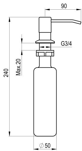 Дозатор для моющего средства Granula GR-1403 (5 цветов) фото 2