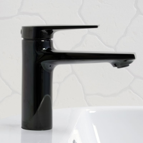 Смеситель для умывальника Wasserkraft Glan 6603 чёрный глянец фото 3