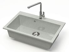 Кухонная мойка Glanz Лион L39 755x505x200 глянец темно-серый, песочный, бежевый, антрацит, белый, светло-серый