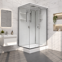 Душевая кабина Triton Рич Хром А 120*90, низкий поддон
