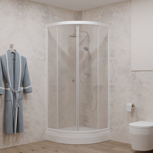 Душевое ограждение Triton Ультра А 80*80 низкий поддон, прозрачное стекло фото 3