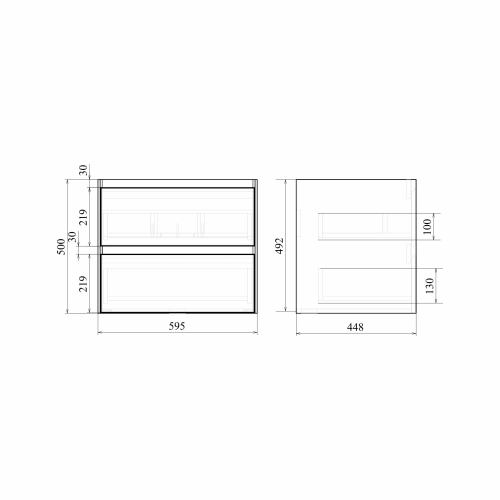 Тумба с раковиной Mirsant Grand 60, 80,100 подвесная фото 5