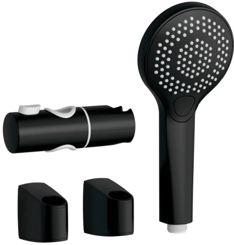 Душевой гарнитур Cersanit Neno 63696 (стойка, лейка 3 режима, шланг 200) черный фото 3
