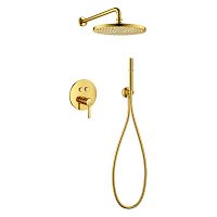 Встроенный смеситель для душа с 2-функциями CEZARES ECO-DSET-BORO брашированное золото