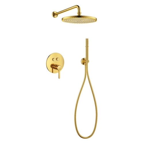 Встроенный смеситель для душа с 2-функциями CEZARES ECO-DSET-BORO брашированное золото