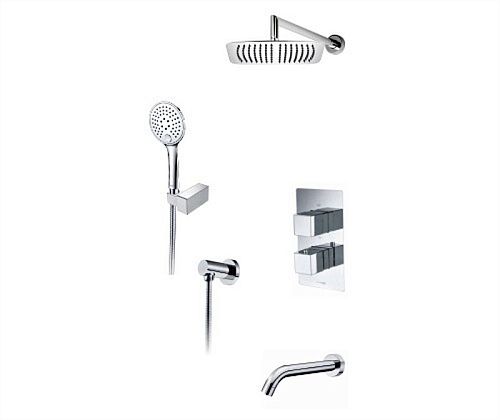 Встроенный смеситель для ванны на 3 положения Wasserkraft A171519 Thermo (душевой комплект) хром