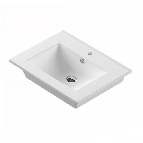 Тумба с умывальником Comforty Лаура 60 75 белый глянец  подвесная фото 3