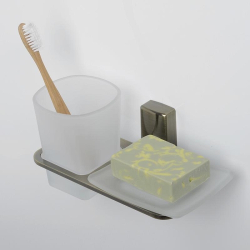 Держатель стакана и мыльницы Wasserkraft Exter K-5226 бронза фото 2