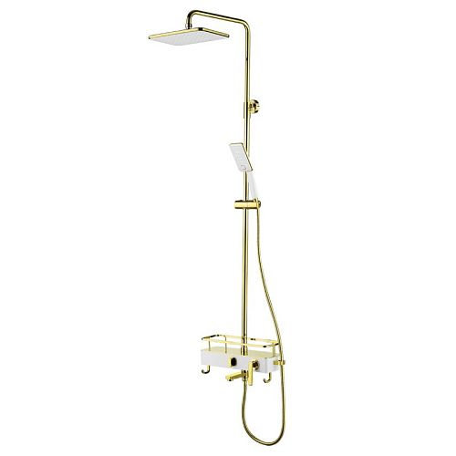 Душевая система Lemark MISTA LM6462WG белый-золото