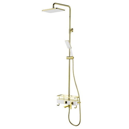 Душевая система Lemark MISTA LM6462WG белый-золото