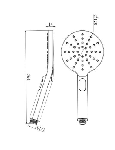 Лейка душевая Lemark LM8122GM, 3-функциональная, графит фото 3
