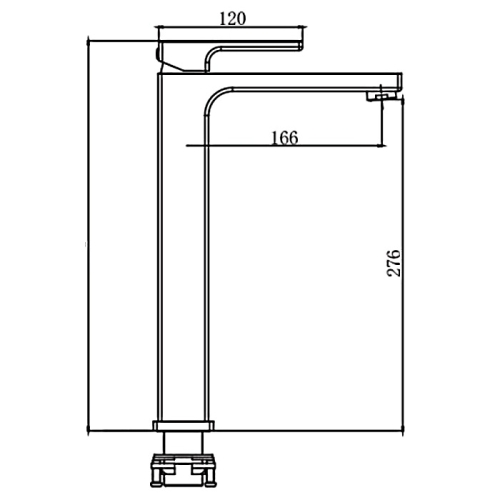 Смеситель высокий для раковины Gappo G1017-62 черный фото 2