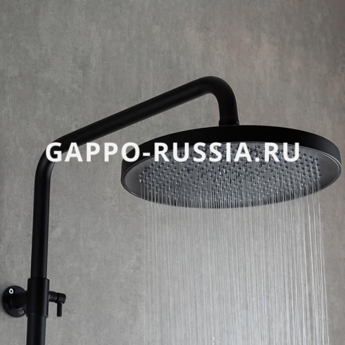 Душевая система с термостатом Gappo G2495-76 черная фото 9