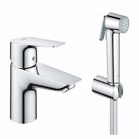 Смеситель с гигиеническим душем для раковины GROHE BauEdge 23757001 хром