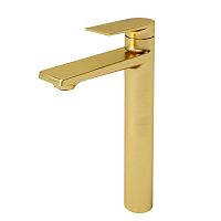 Смеситель высокий для умывальника Wasserkraft Aisch 5503H матовое золото