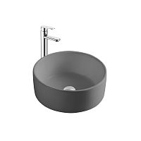 Раковина накладная Aquatek AQ5118-MG 40*40*16,5, серый матовый