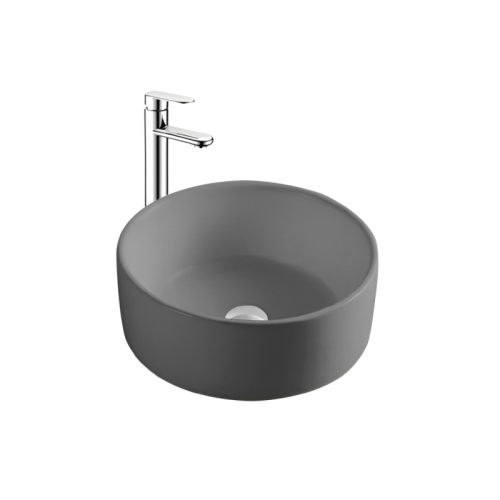 Раковина накладная Aquatek AQ5118-MG 40*40*16,5, серый матовый