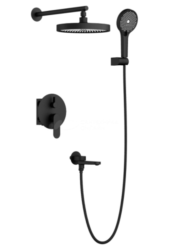 Душевая система скрытого монтажа Belz B80713-7 Black черный матовый