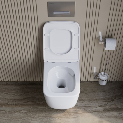 Унитаз подвесной безободковый Belbagno Luce-TOR, смыв Торнадо, сиденье микролифт фото 4